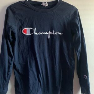 Champion Kids Navy Long Sleeve Shirt size medium